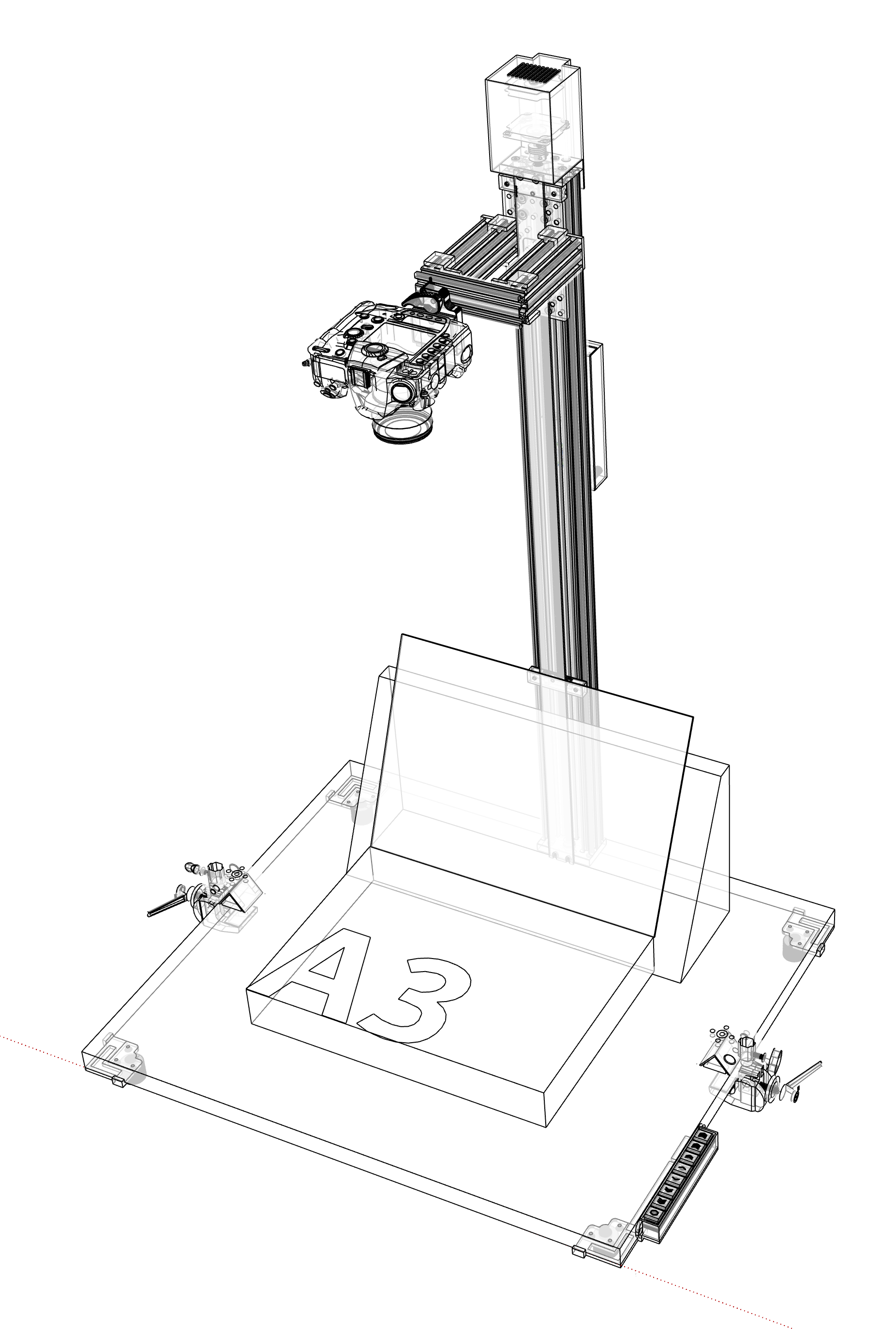 Qirab™ Conservation Cradle CAD X-ray view