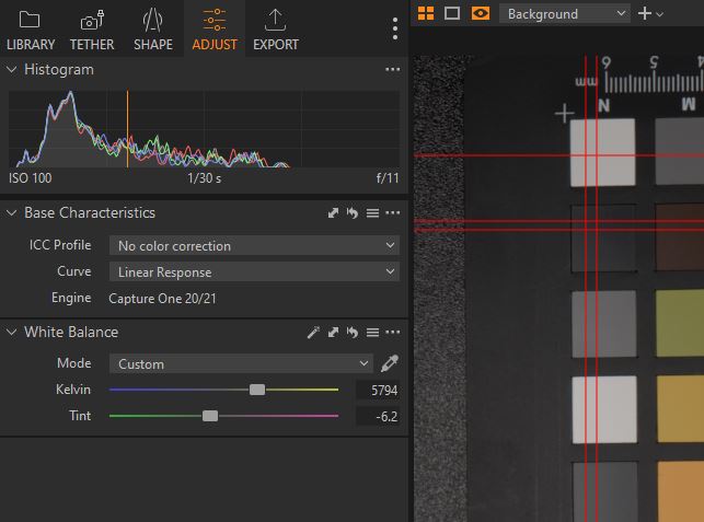 Calibrite ColorChecker Digital SG export